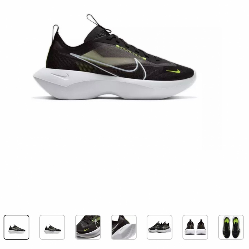 Nike Vista Lite Black Lemon White Venom White Sneaker Bold Design With Open Mesh
